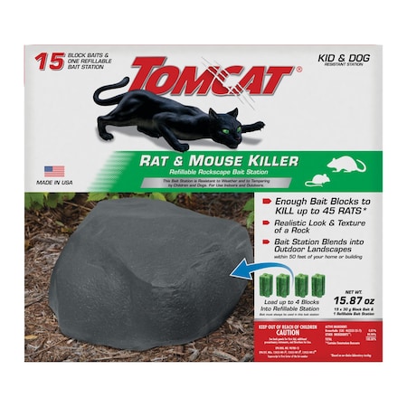 Tomcat Tomcat Rockscape Bait Station and Bait Blocks For Mice and Rats 1 pk 0364605